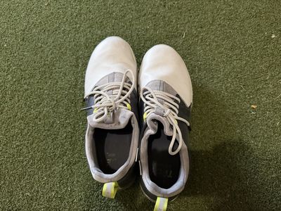 TRUE Linkswear White/Gray All Day Knit II Golf Shoes Men's Size 12 Used