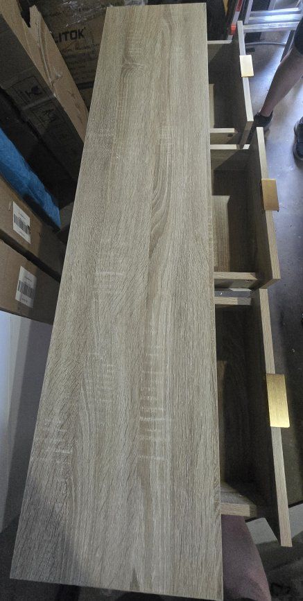 Rattan 3-Drawer Console Table