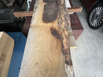 Two Live Edge Hard Wood Slabs