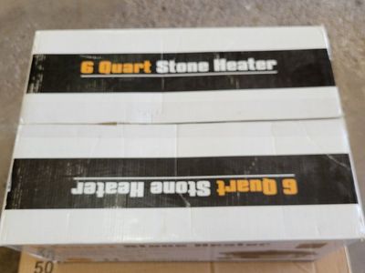 6 Quart Stone Heater Model HSHE - Silver Exterior with Cool-Touch Handles