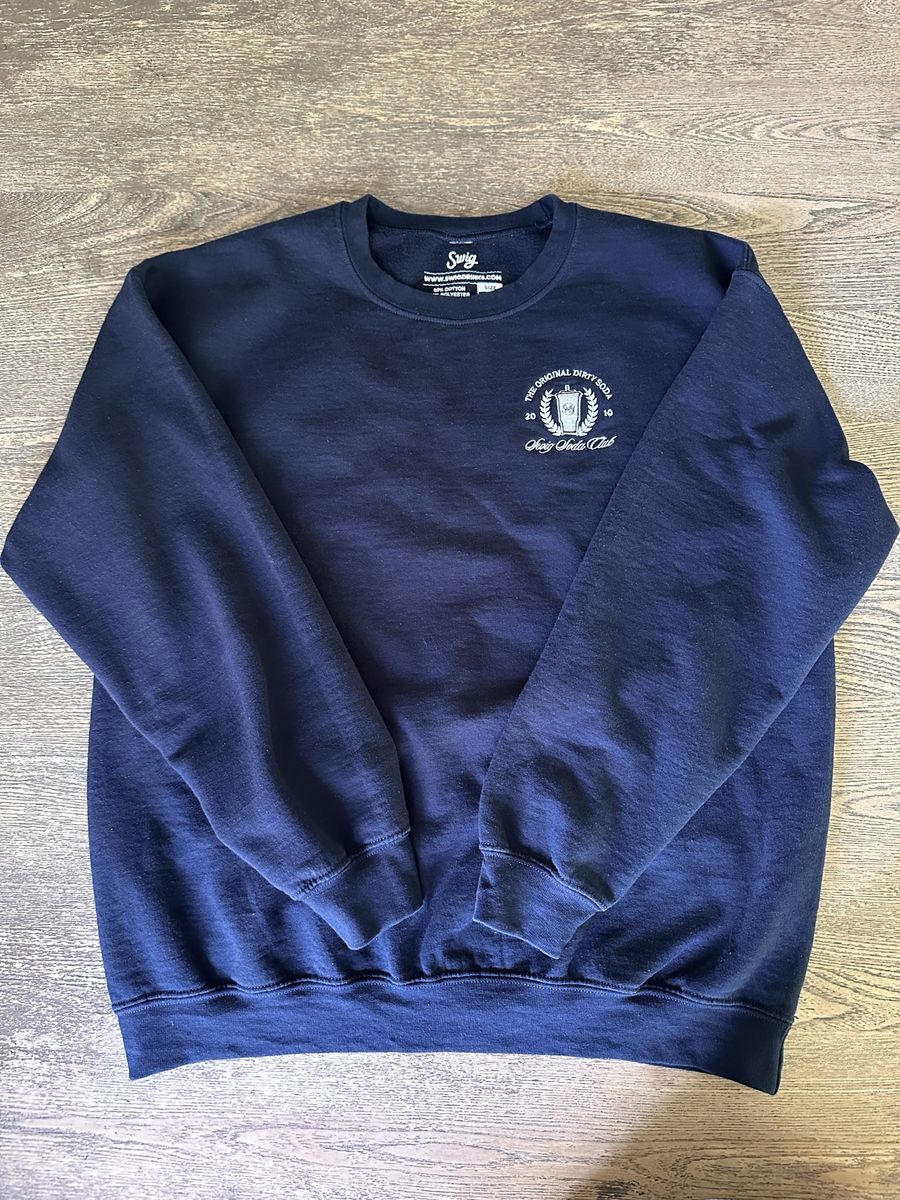 *LIMITED EDITION* Swig Embroidered Blue ‘Soda Club’ Crewneck Sweatshirt L/XL