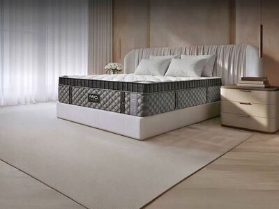 MOVING SALE Puffy ROYAL California King + FREE Wood Bed Frame – RETAIL +$3,000