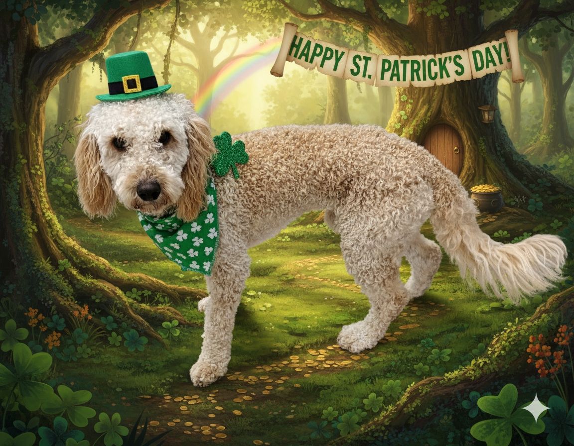 Goose, 8 month old mini goldendoodle and mini labradoodle mix