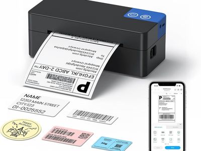 NEW Bluetooth Thermal Shipping Label Printer, 4x6 Portable Thermal Printer, Compatible with iPhone, Android, Windows and Mac