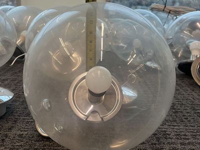 Modern Clear Glass Globe Pendant Lights (~12") - Bulk Lot