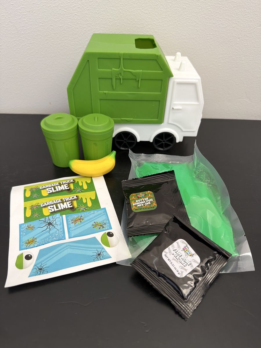 Garbage Truck Slime Kit - Make Your Own "Rotten" Slime with Banana Peel & Fish Bone Mix-ins