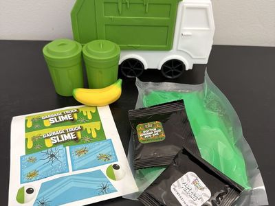 Garbage Truck Slime Kit - Make Your Own "Rotten" Slime with Banana Peel & Fish Bone Mix-ins