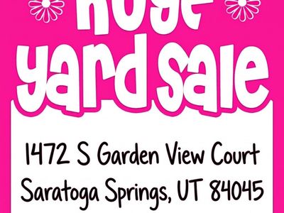 Huge Yard Sale June 6, 2026 8am-1pm