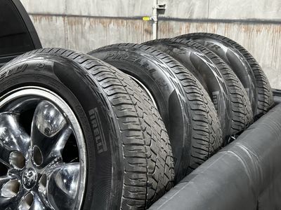 Set of 4 Tires with Chrome Ram Wheels