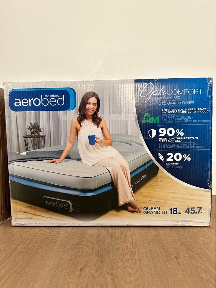 4 Queen Air Mattresses w/ Headboards – Self-Inflating – Built-In Pumps – Sealy & AeroBed