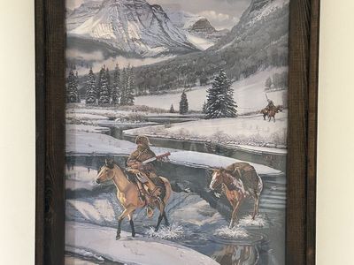 Rugged Western Mountain Scene Wall Art