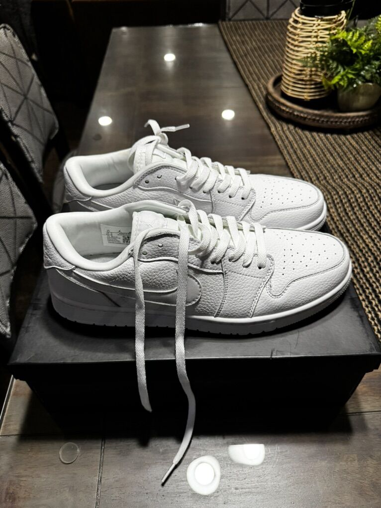Jordan 1 Low Triple White Golf Shoes