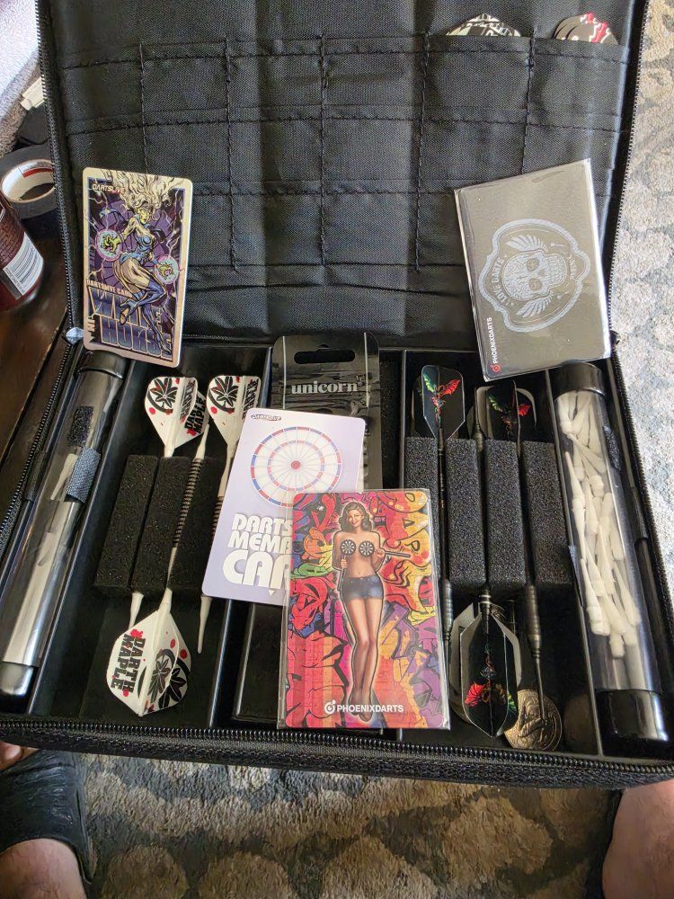 Phoenix Darts Darts Maple Pentathlon Unicorn Dart Set with Case and Accessories