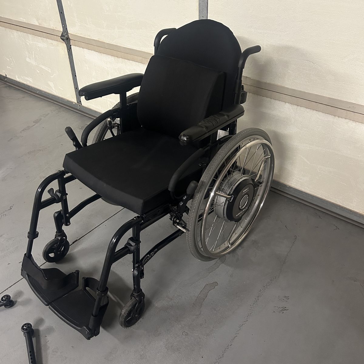 Quickie 2 Lite Wheelchair with Alber E-Motion Power Assist Wheels and Extra Parts