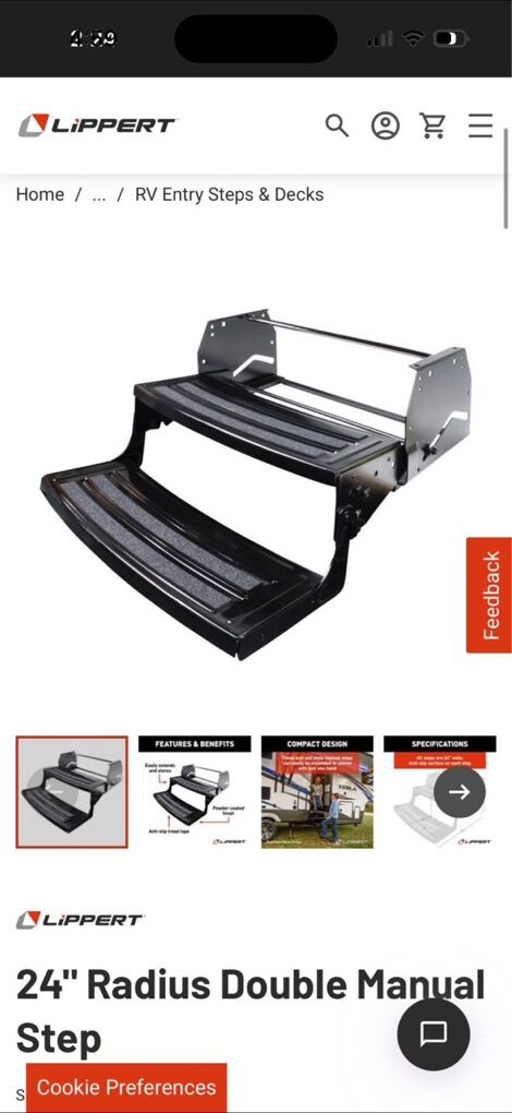 NEW Lippert RV Entry 24 Manual Radius Step