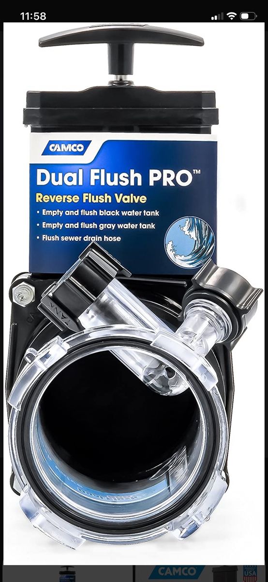 RV tank flush valve