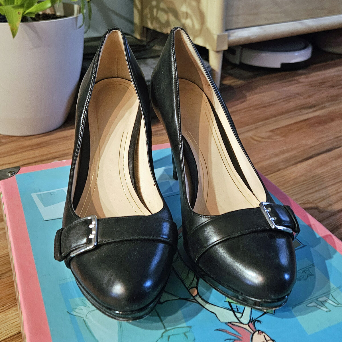 Cole Haan Nike Air Women's Patent Leather Heels Pumps Stiletto Black Size 8.5B