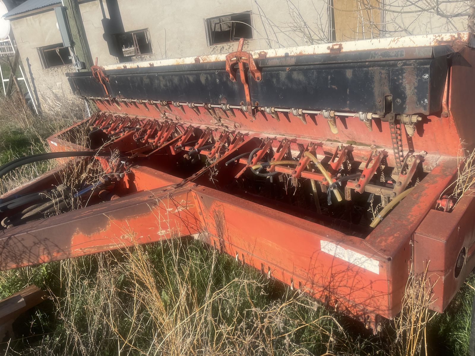 Older International grain drill