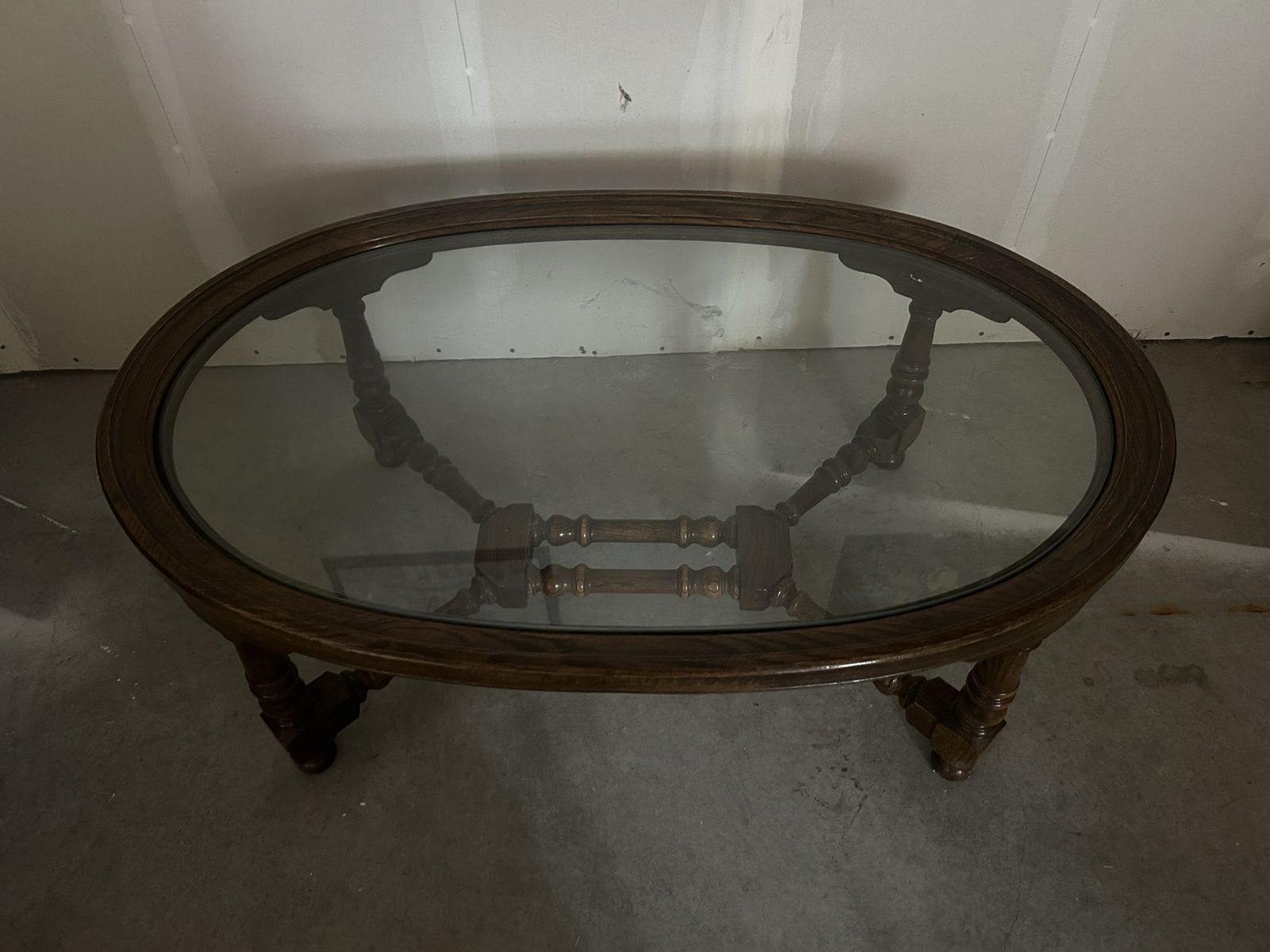 Glass coffee table