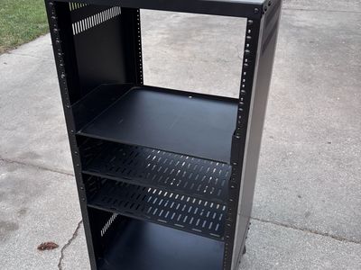 Audio or Server Rack with Casters, Office Server 43” tall