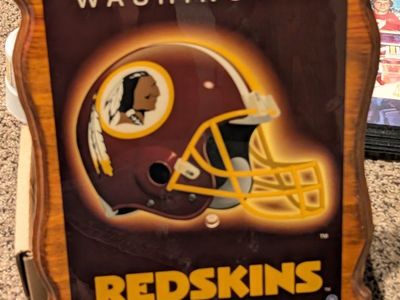 Washington Redskins NFL Football Helmet Wood Plaque Wall Art Decor - Used