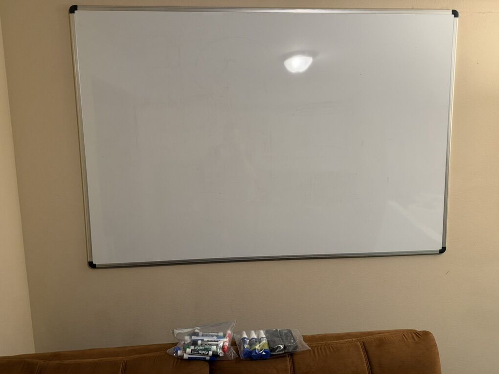72”x48” (6’x4’) Magnetic Whiteboard With Extras