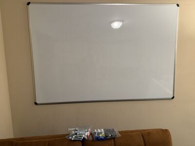 72”x48” (6’x4’) Magnetic Whiteboard With Extras