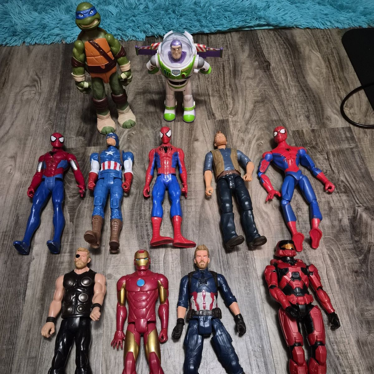 Thor, Ironman, spider man, halo, ninja turtle