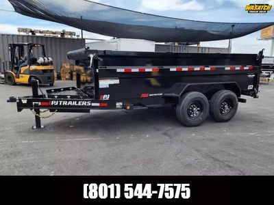 2026 PJ Trailers 7X14 DM 3' Side Hydraulic Jack Du