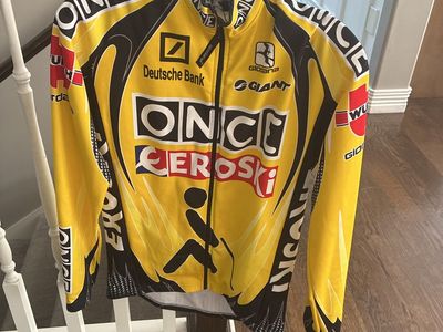 Giordana ONCE Deutsche Bank Giant Long Sleeve Cycling Jersey, Yellow & Black