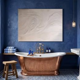 NEW 30x40 Luxury Minimalist Monochrome Fluid Art Print – Contemporary Neutral Decor