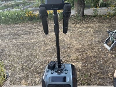 The Singing Machine Karaoke System with 2 Microphones, Bluetooth & Tablet Holder