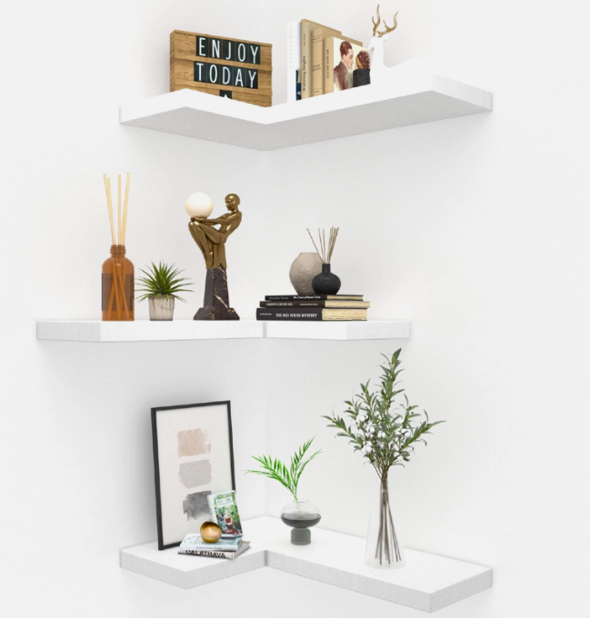 Nature's Source Floating Corner Shelves
