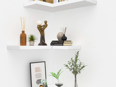 Nature's Source Floating Corner Shelves
