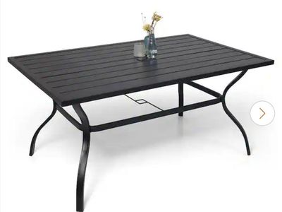New Gray Square Patio Dining Table Outdoor Furniture