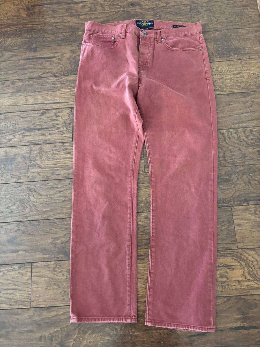 Men's Lucky Pants Size 34x32 Red