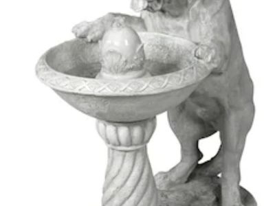New in Box Design Toscano 37.5-Inches H Resin Water Outdoor Fountain Statue Pump Included