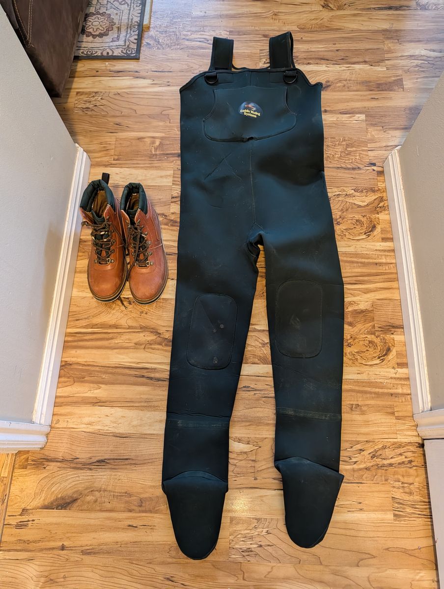 Chest waders and boots
