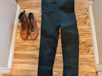 Chest waders and boots