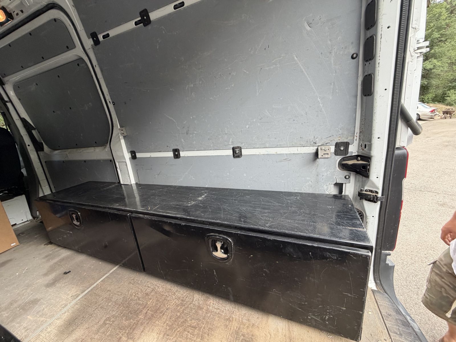 Black Steel Truck Bed Toolbox - Heavy Duty, Dual Latch Storage, Universal Fit