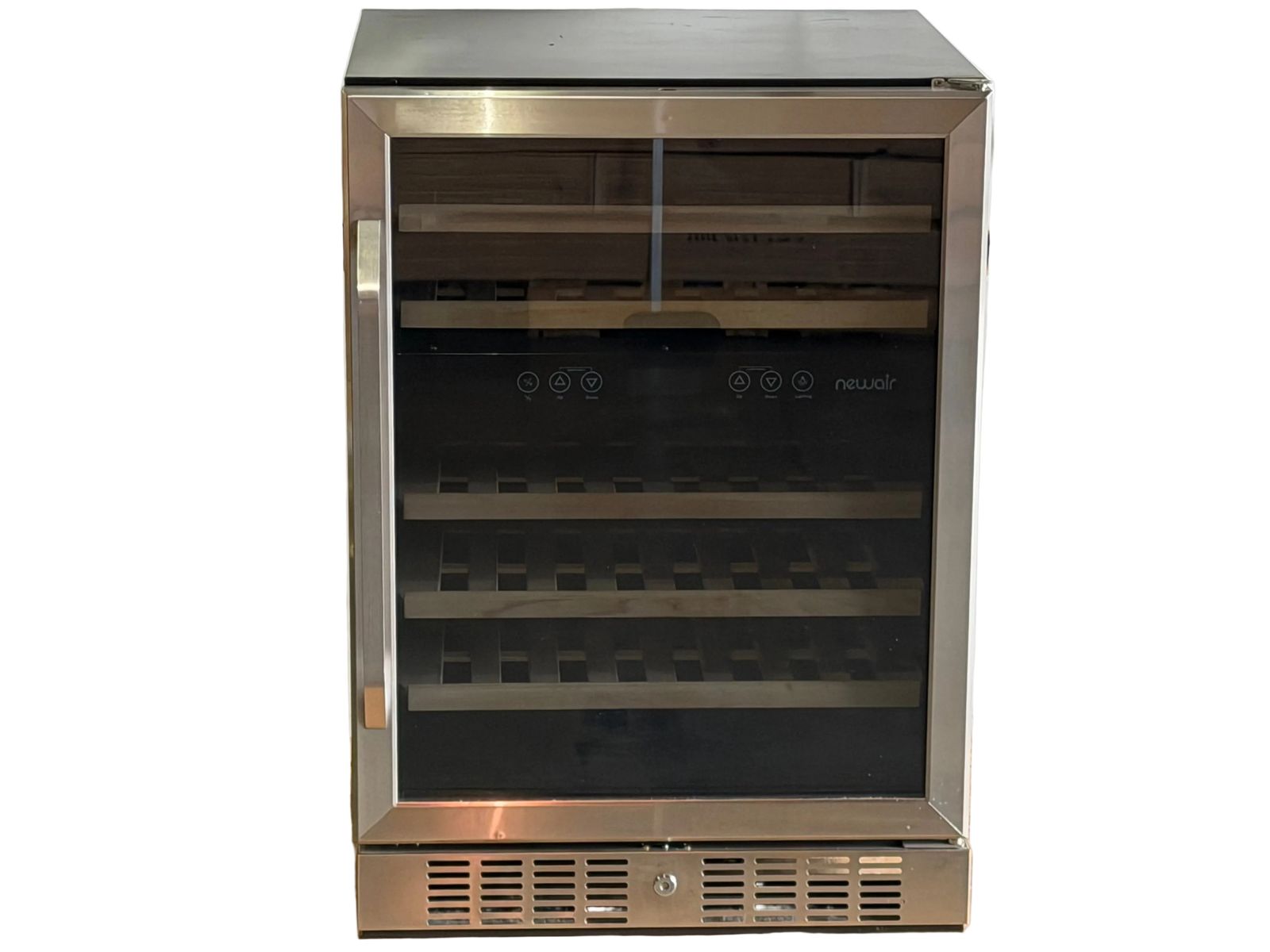 40% OFF NEW! Reclaimed Newair Wine Chiller - 24" - 46 Bottle Capcity - Dual Zone - Slide-out Beech Wood Shelves - Great Shape