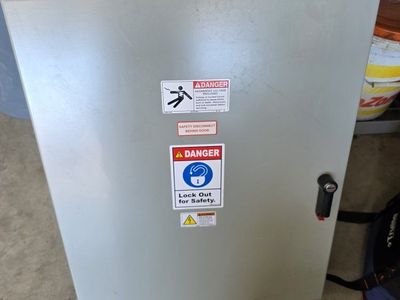 Industrial Electrical Control Panel Safety Disconnect E-Mon D-Mon Lockout Ready