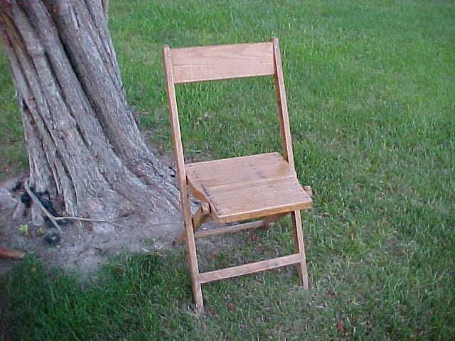 Antique Wooden Folding Chair