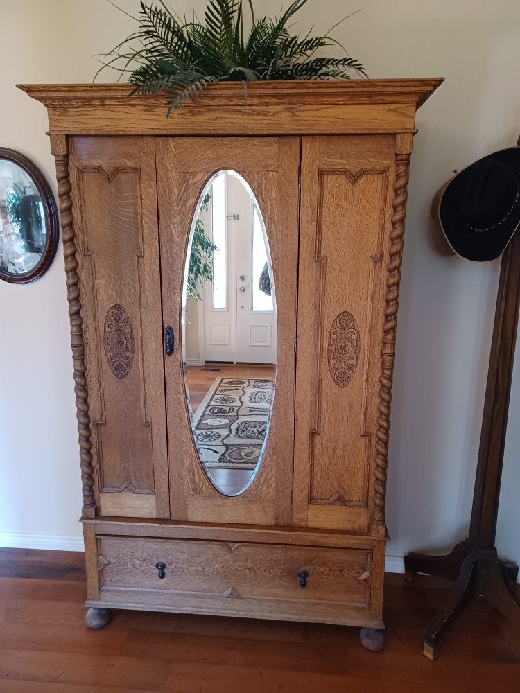 Antique Oak Armoire
