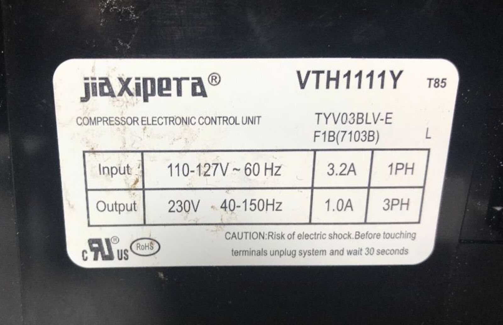 Frigidaire Refrigerator Compressor Inverter Control Board VTH1111Y