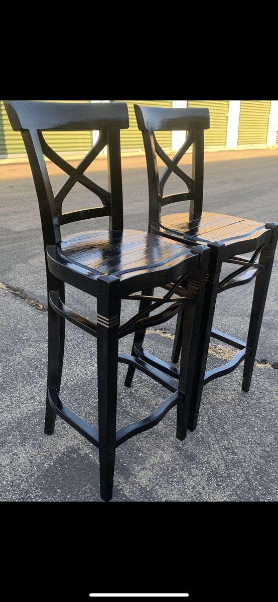 Stunning Vintage European Artisanal Unique Barstools