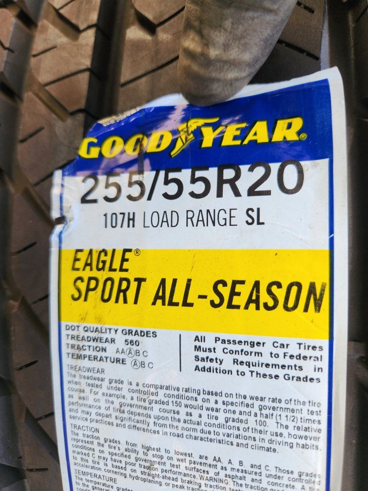 255/55r20 goodyear eagle sport all season 