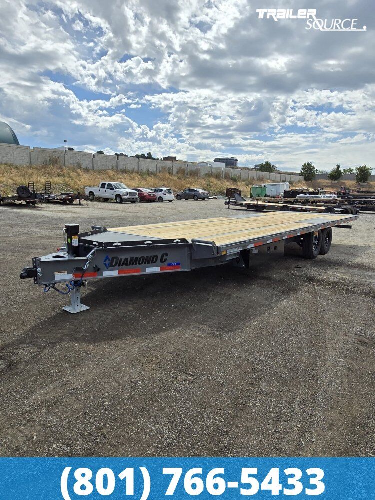8.5x26 Diamond C DET 207 Deckover Tilt Trailer -  15.5K GVWR -