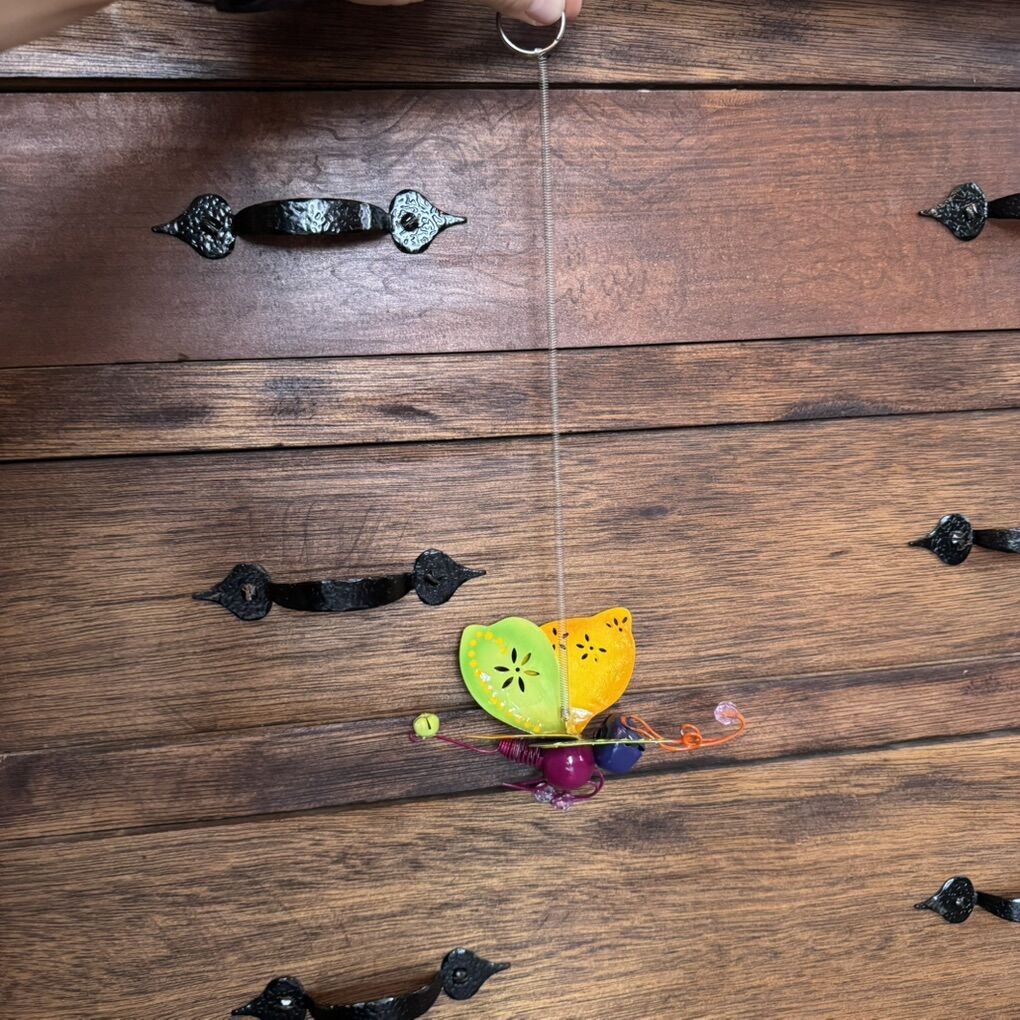 Metal Butterfly Spring Bouncing Puppet or Decor