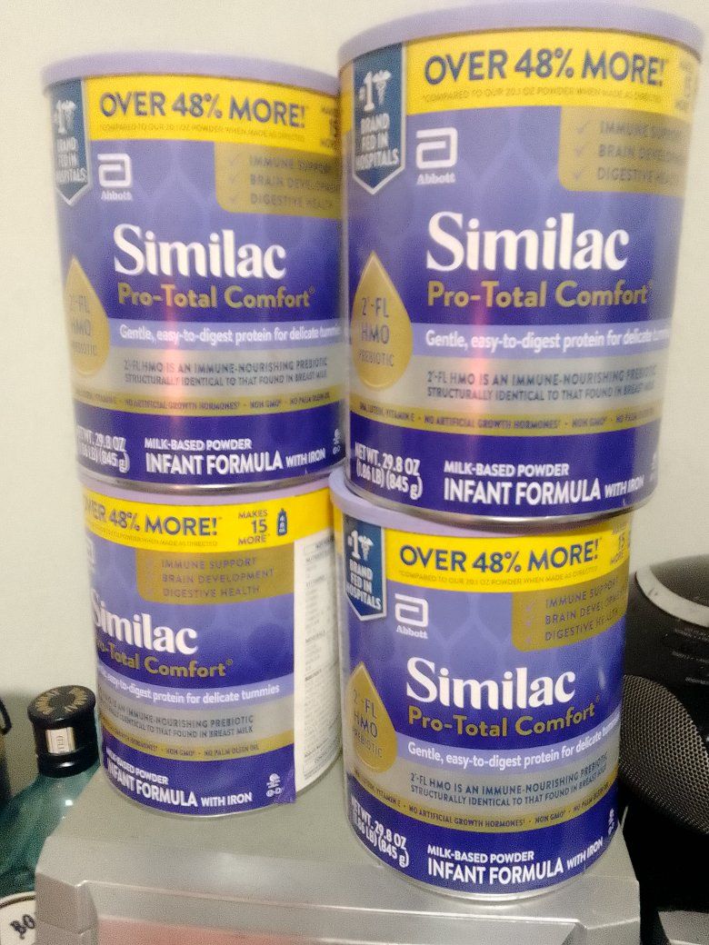 Similac Pro-Total Comfort Infant Formula with Iron - 4 Cans, 29.8oz Each, Milk-Based